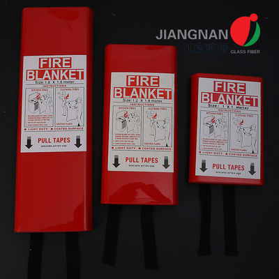 430gsm 1m * 1m Kotak Pemadaman Kain fiberglass Darurat Selimut Api Dengan AS / NZS3504 Disetujui
