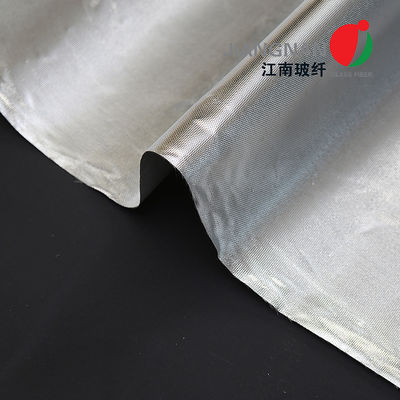 Reflektif Aluminium Foil Laminated Fiberglass Fabric Untuk Saluran Konektor Fleksibel