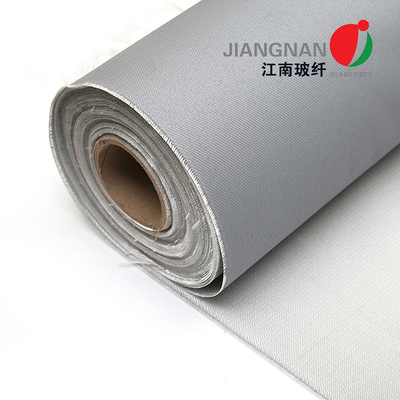 Kain Fiberglass Tahan Api 1000mm - 2000mm Lebar Warna Abu-abu Pu Dilapisi Kain