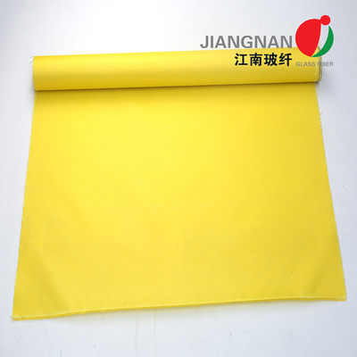 Kain Kain Tirai Api Fiberglass Temp Tinggi 0,4mm Untuk Warna Kuning Api