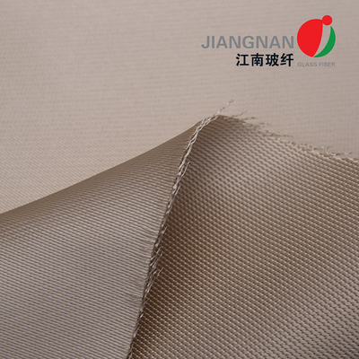 Bahan Kain Fiberglass Silika Tinggi 0.6mm Tebal Satin Menenun Kain Suhu Tinggi