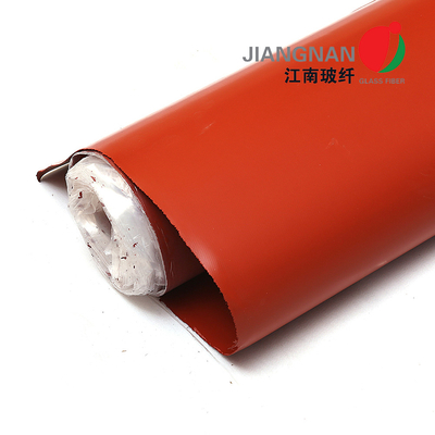 17 Oz Silikon Merah Lapisan Fiberglass Lapisan Untuk Pelindung Las Dan Selimut Api