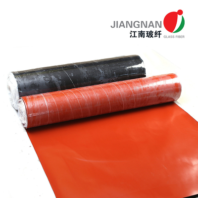 Karat tahan panas Silicone Lapisan Fiberglass Kain permukaan halus Karat tahan panas tinggi