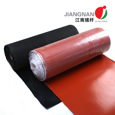 Tirai tahan api Kain Serat Kaca Lapisan Silikon Tahan Suhu Hingga 260 ° C