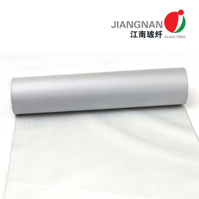 Kekuatan Tinggi Warna Abu-abu Kain Fiberglass Dilapisi Silikon Kustom Untuk Perlindungan Panas