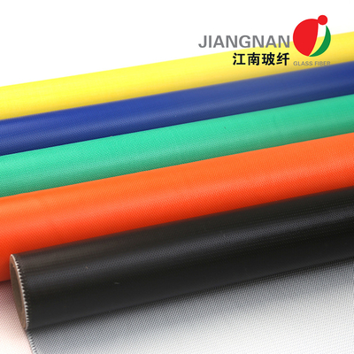 15oz / Yd2 Satu Sisi Lapisan Karet Silikon Kain Fiberglass Untuk Jaket Isolasi Industri