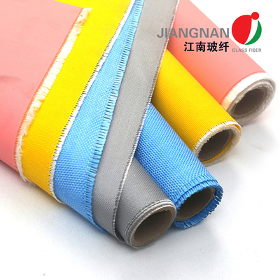 Flameproof 600 g/m2 Silicone Coated Fiberglass Fabric untuk Insulasi Panas